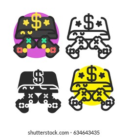 Online casino vector icon