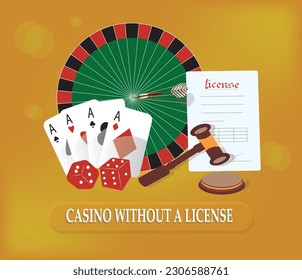 Online Casino Without License for Gamblers Illustration