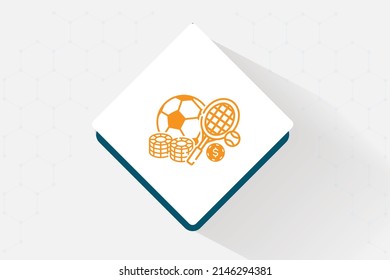 Online Casinos and Land-Based Casinos icon vector design