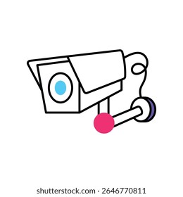 Online Cctv Vector Filled outline illustration style icon. EPS 10 file