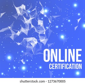 Online certificate concept for different type of internet courses and others high school graduate