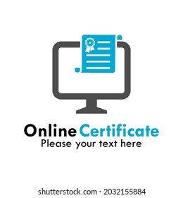 Online certificate logo template illustration