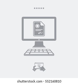 Online certificate - Vector flat icon