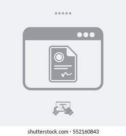 Online certificate - Vector flat icon