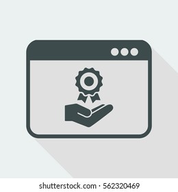 Online certification - Vector icon for computer website or application