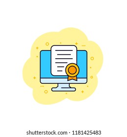 online certification vector illustration