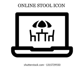 online Chairs icon. Editable online Chairs icon for web or mobile.