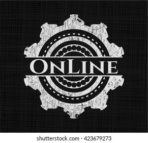 Online chalkboard emblem