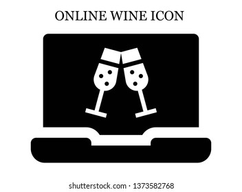 online Champagne icon. Editable online Champagne icon for web or mobile.