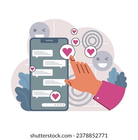 Online charity and charitable foundation. Web service to help people in need. Humanitarian aid, donations, volunteers or non-governmental, nonprofit organizations support. Flat vector illustration