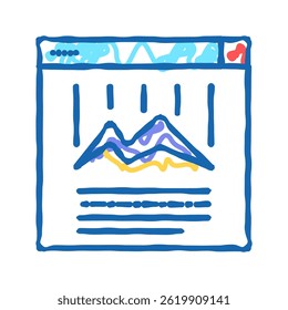 online chart doodle icon sketch vector. online chart sign. isolated symbol illustration
