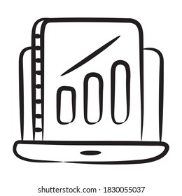 Online-Diagramm in bearbeitbarem Stil, Geschäftsbericht,