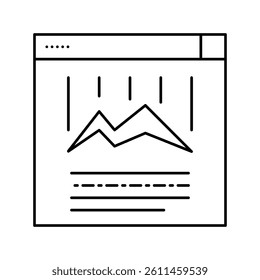 online chart line icon vector. online chart sign. isolated contour symbol black illustration