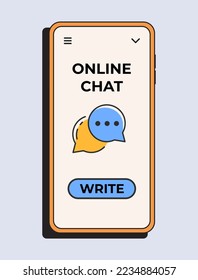 Online chat app. Message notification. Vector illustration concept