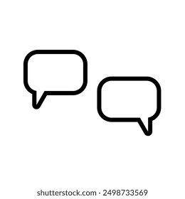 Online chat bubble icon. Communication bubble vector design elements. Online chat symbol template. Dialogue balloon sticker silhouette.