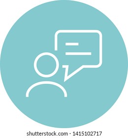 Online Chat Comment Outline Icon