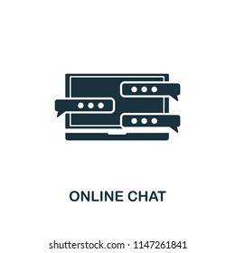 Online Chat creative icon. Simple element illustration. Online Chat concept symbol design from contact us collection. Can be used for web, mobile and print. web design, apps, software, print.