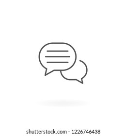 Online chat icon. Chatting vector icon, Symbol of communication. Chat bubble vector icon