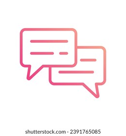 Icono de Chat en línea aísla la ilustración del material del vector de fondo blanco.