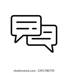 Online Chat icon isolate white background vector stock illustration.