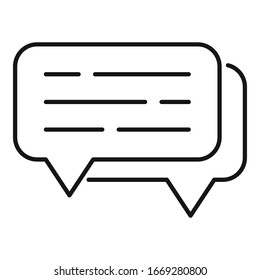 Online-Chat-Symbol Umriss der Online-Chat-Vektorillustration Symbol für Webdesign einzeln auf weißem Hintergrund