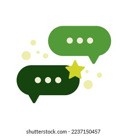Chat en línea. Iconos de estilo plano en la burbuja móvil. Comunicación de mensajería de chat. Ilustración vectorial creativa