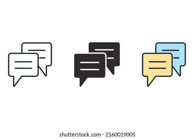 online chat icons  symbol vector elements for infographic web