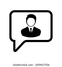 Online Chat Illustration Vector Businessman conversation