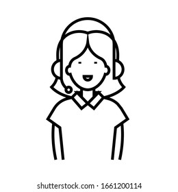 Online chat line icon, concept sign, outline vector illustration, linear symbol.