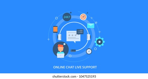 Online chat - Live support - Customer service - satisfaction - online help desk