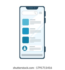 online chat messages, notification on smartphone, chat digital communication online vector illustration design