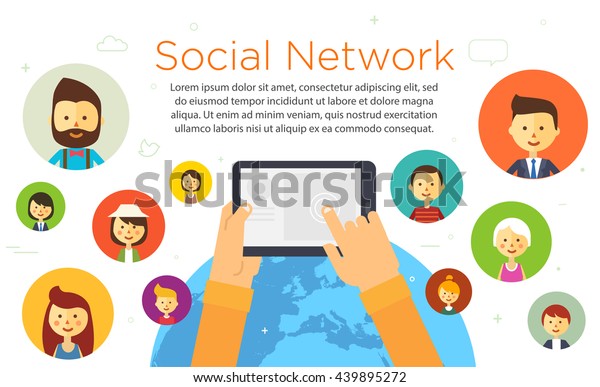 Vector De Stock Libre De Regalías Sobre Online Chat Social