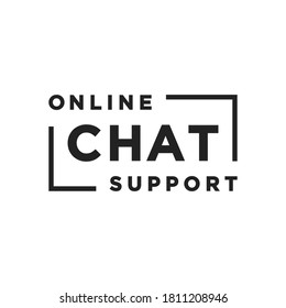 Online Chat Support, Customer Service, Text Vector Illustration Background