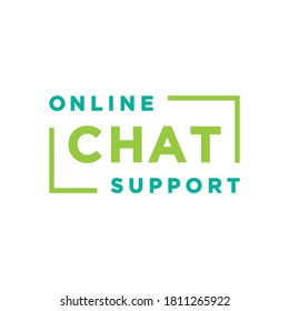 Online Chat Support, Customer Service, Text Vector Illustration Background