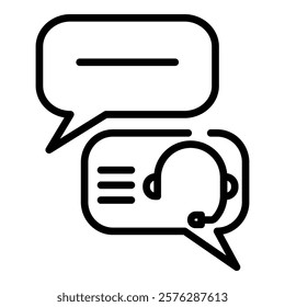 Online Chat Support Icon Element For Design