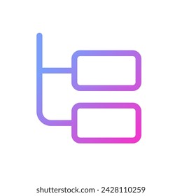 Online chat thread pixel perfect gradient linear ui icon. Message blocks. Online communication. Line color user interface symbol. Modern style pictogram. Vector isolated outline illustration