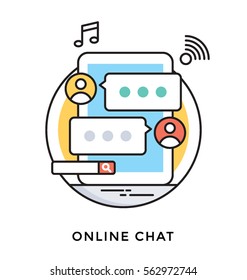 Online Chat Vector Icon
