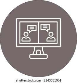 Online Chat vector icon. Can be used for printing, mobile and web applications.