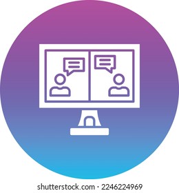 Online-Chat-Vektorsymbol. Kann für Druck-, Mobil- und Web-Anwendungen verwendet werden.