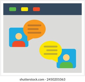 Online Chat vector icon. Can be used for printing, mobile and web applications.