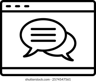 Online Chat vector icon. Can be used for printing, mobile and web applications.