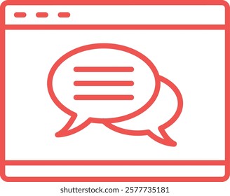 Online Chat vector icon. Can be used for printing, mobile and web applications.