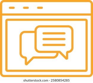 Online Chat vector icon. Can be used for printing, mobile and web applications.