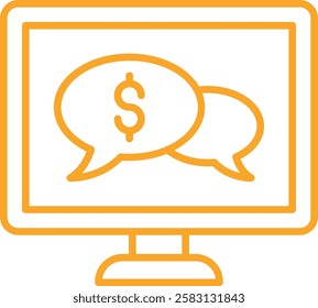Online Chat vector icon. Can be used for printing, mobile and web applications.