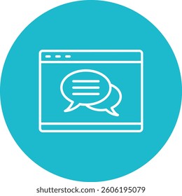 Online Chat vector icon. Can be used for printing, mobile and web applications.