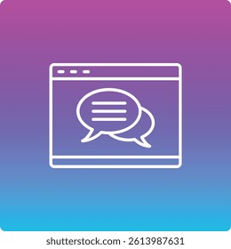 Online Chat vector icon. Can be used for printing, mobile and web applications.