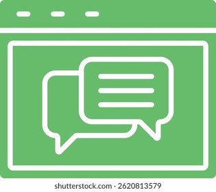Icono de Vector de chat en línea. Se puede utilizar para aplicaciones de impresión, móviles y de Web.