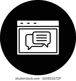 Online Chat vector icon. Can be used for printing, mobile and web applications.