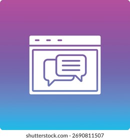 Online Chat vector icon. Can be used for printing, mobile and web applications.