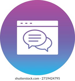 Online Chat vector icon. Can be used for printing, mobile and web applications.